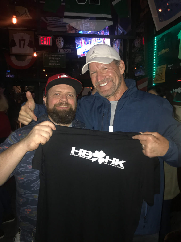 Bill Cowher at the best steelers bar in nyc