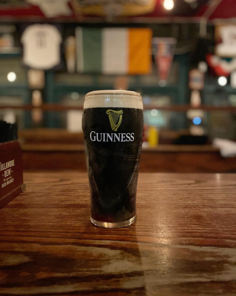 perfectly poured pint of guinness