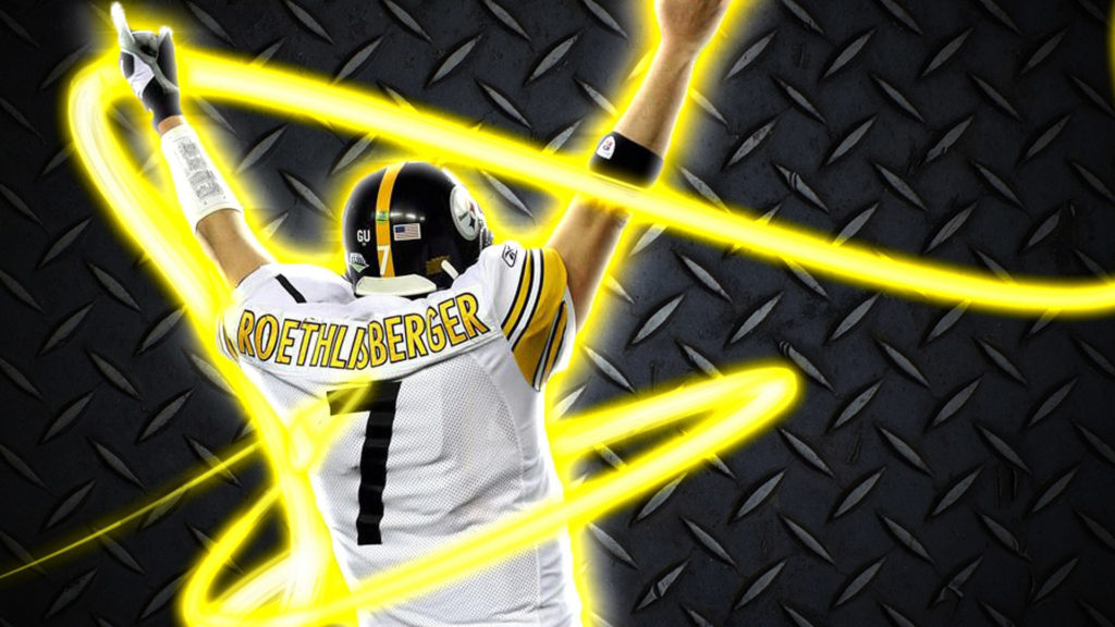 Photo of the back of Ben Roethlisberger representing the Steeler nation.